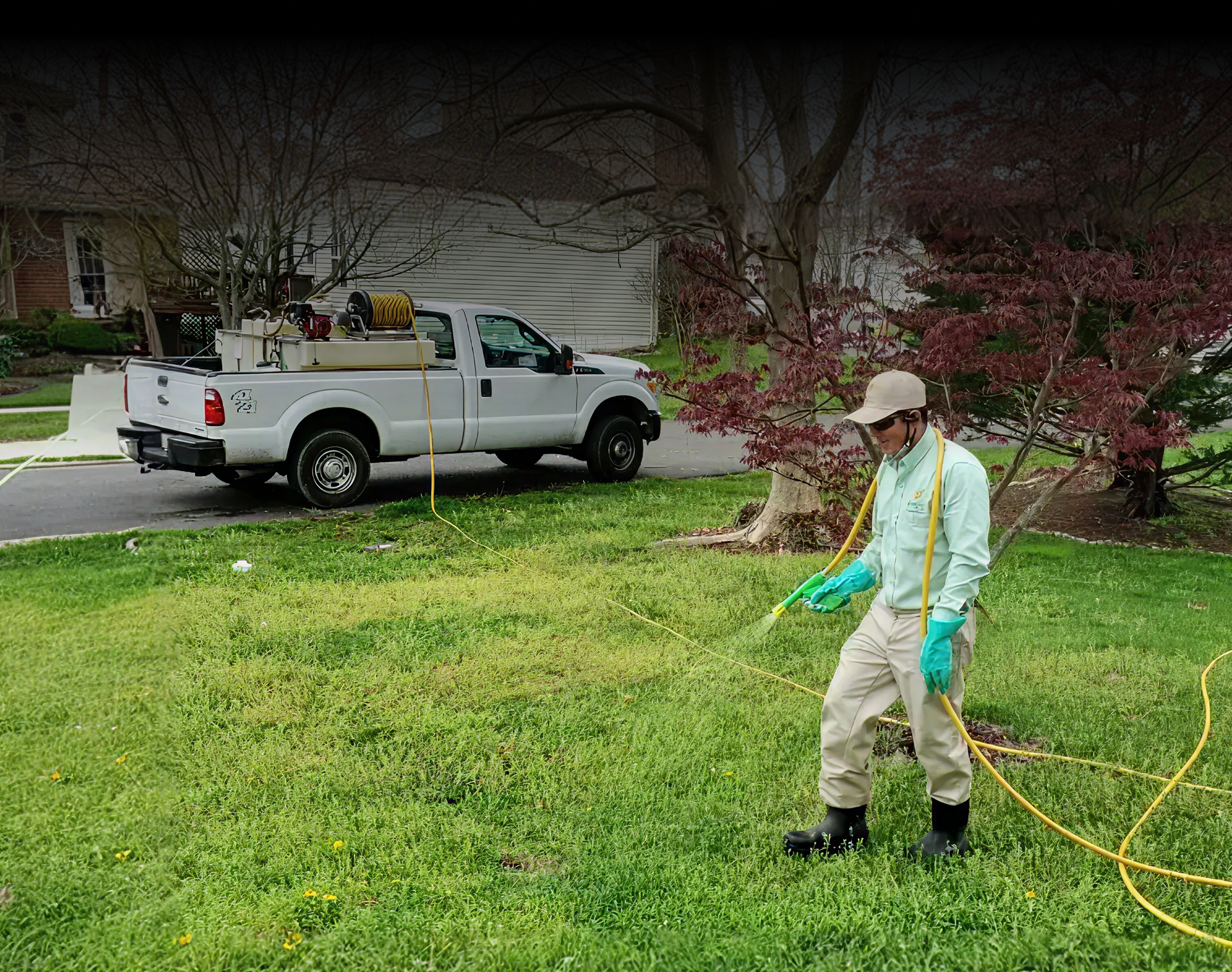 QualiGreen lawn care professional at work
